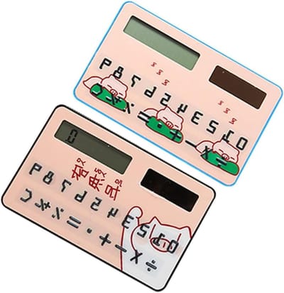 Zonne-energie Rekenmachine - Zakformaat Calculator - Dagelijkse Berekeningen - Ultradun Ontwerp - 2 Stuks - Diverse Kleuren