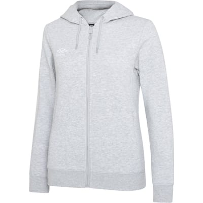 Umbro Dames/Dames Club Vrije tijd Hoodie met volledige rits (Grijs gemêleerd/wit)