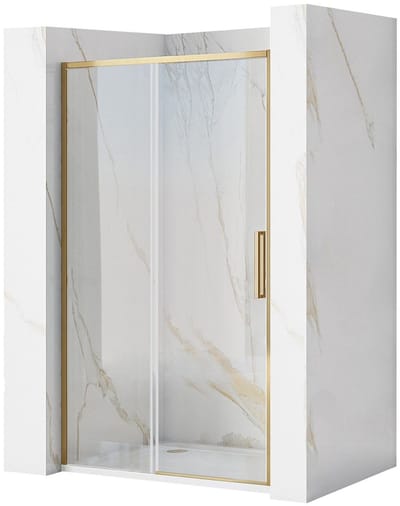 Rea Rapid Slide - Douchedeur - Geborsteld Goud - 140 - 2,5X141X195Cm