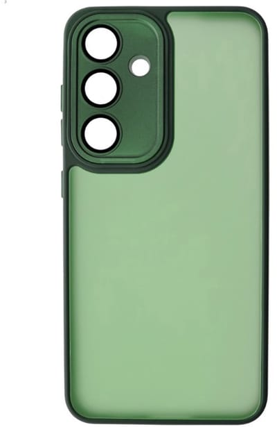 Doorschijnend Silcone hoesje Geschikt voor: Samsung Galaxy A14 - Back Cover met Camera Bescherming - Bumper - Groen