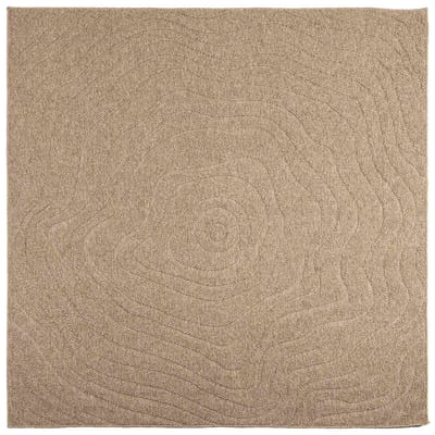 vidaXL - Binnen- - en - buitenkleed - AGIRA - Naturel - 120 - x - 120 - cm - Polyester