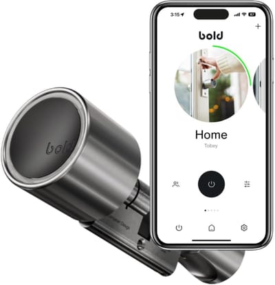 Slim Deurslot Cilinder - Intelligent Deurslot - Toegangscontrole Thuis - App Bediening Vingerafdruk - 21 x 6.7 x 6.7 cm