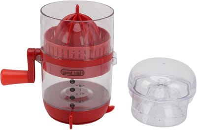 Handcitruspers - Limoenpers Juicer - Vers Sap Maken - Energiezuinig Ontwerp - 21D x 18W x 12H cm - Rood