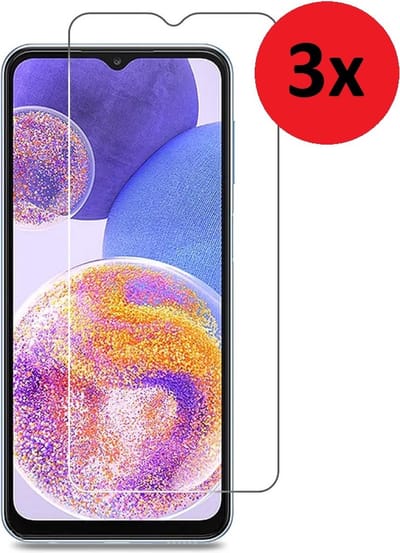 Geschikt voor Samsung Galaxy A24 4G Screenprotector - Samsung A24 4G Screen Protector Tempered Beschermglas 3x