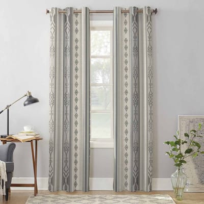 Boho Strepen Textuur Raamgordijnen voor Woonkamer Luxe Slaapkamer Gordijn Keuken Jaloezieën Draperieën Gordijnen 135W x 60H(cm) x1 gray