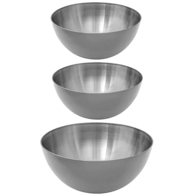 Secret de Gourmet voedsel serveerschalen - Set 7x - RVS - D24/D13 cm