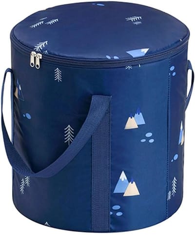 Opvouwbare Wasbak - Voetenbad Emmer - Kamperen en Reizen - Compact en Draagbaar - 30 x 30 cm - Afgebeeld
