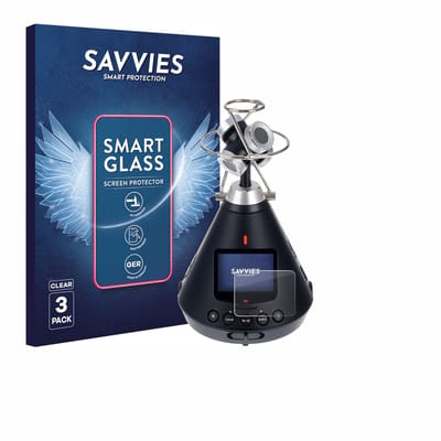 3 Stuks Savvies Screenprotector - geschikt voor Zoom H3-VR - beschermfolie glas transparant