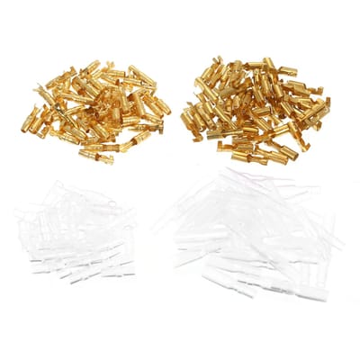 Kit de bornes de fil, 200 pièces, ensemble de connecteurs à puces, comprend une balle mâle et femelle en laiton de 4.0mm or