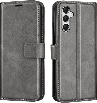 Coverup Hoesje - Geschikt voor Samsung Galaxy A05s Hoesje - Coverup Deluxe Book Case - Grijs
