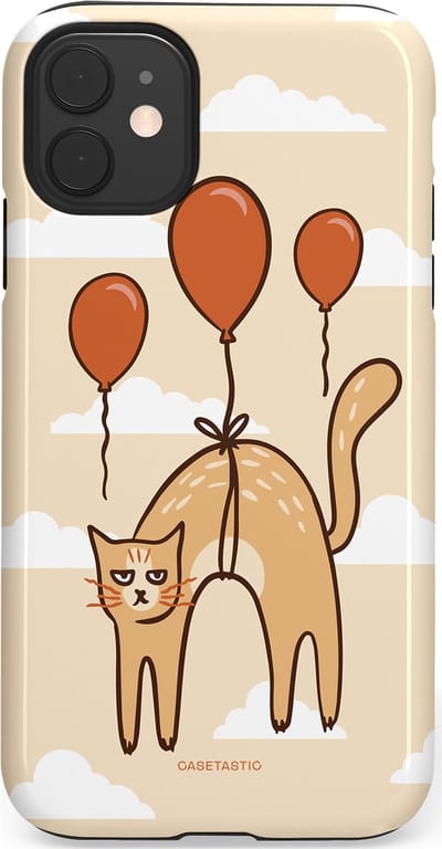 Casetastic Hoesje Geschikt voor Apple iPhone 11 - Stijlvolle Beschermende Duo-layer Case - Kattenfeest Ballonnen