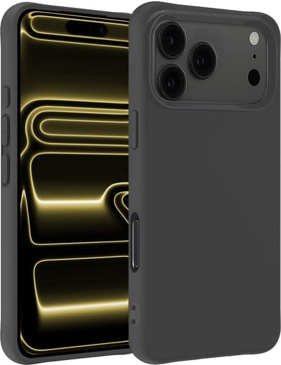 Hoesje - Geschikt voor Apple iPhone 17 Pro - Sterk & Shockproof - Hoes Cover - Siliconen Case - Telefoonhoesjes - Zwart