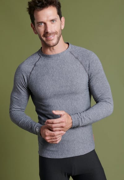 Damart - T-shirt met ronde hals, Comfort Thermolactyl® 4, heren - Heren - Grijs - (94-101) M