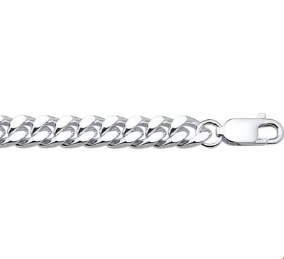Zilveren Collier geslepen gourmet 7 1001813 60 cm