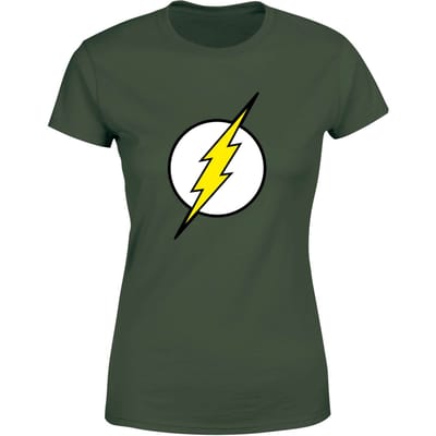 Justice League Flash Logo Women's T-Shirt - Green - XS
