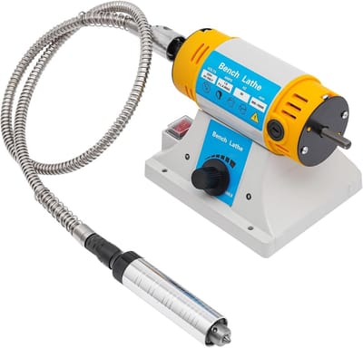 Polijstmachine - Schuurmachine Polijstmotor - Materiaalslijpen en polijsten - Traploos regelbaar toerental - 320 Watt - Geel