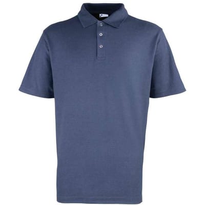 Premier poloshirt met studs voor heren (Marine)