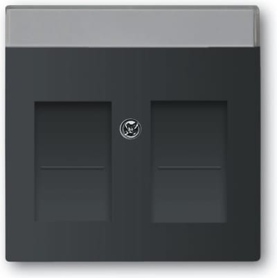 Busch Jaeger Future Linear centraalplaat modular jack zwart mat 1800-885