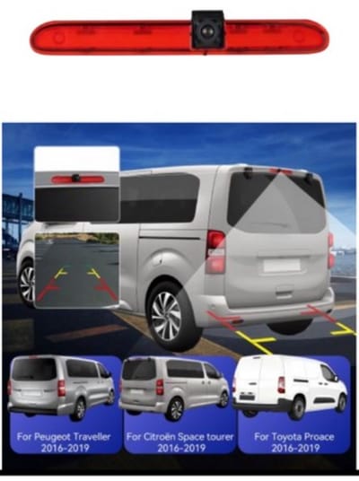 Remlicht achteruitrijcamera voor Peugeot Traveller/Citroen Space Tourier/Toyota ProAce Night Vision