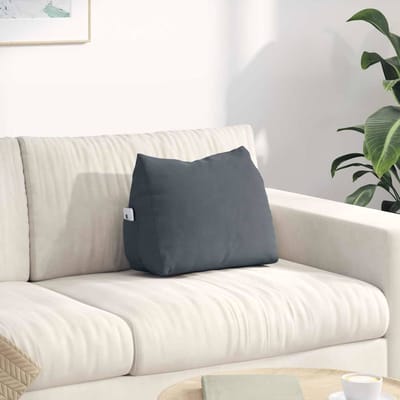vidaXL - Rugkussen - Donkergrijs - 45 - x - 20 - x - 35 - cm - Corduroy - stof