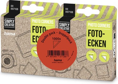 Hama Fotohoekjes dispenser 2x500 stuks