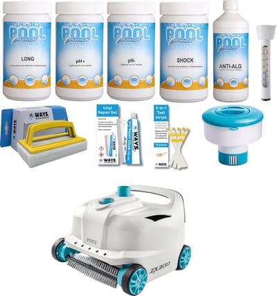 WAYS - Zwembad Onderhoud - Pakket Large Deluxe & Automatische Zwembad Stofzuiger Deluxe
