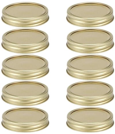 Store_9 - Glazen Lids - Voedselopslag - 10 Stuks - Goud - Verdeelbare
