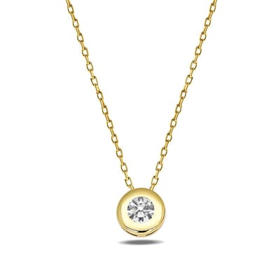 Juwelier Zwartevalk 14 karaat gouden collier met zirkonia - 15.063-5.7
