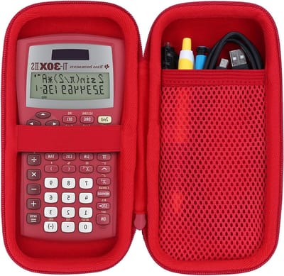 Hardcase voor Texas Instruments TI-30XIIS TI-30XS TI-30Xa TI-36X Pro Wetenschappelijke Rekenmachine - Bescherming, Duurzaam, Rood