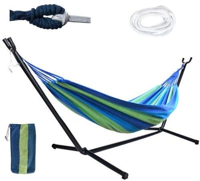 XXL Hangmat met Frame voor 2 Personen - Weerbestendig en Ruimtebesparend