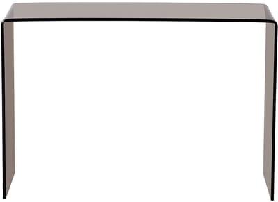 Vente-unique Consoletafel van gebogen gehard glas - Bruin - ALONZO