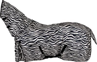 Pagony Zebra Flycooler Plus - Paardendeken - Maat: 165 - Zwart/Wit - Polyamide