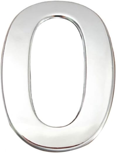Huisnummer Sticker - Woonnummer Plaats - Deur Decoratie - Gepolijst Oppervlak - 5x3cm - Zilver