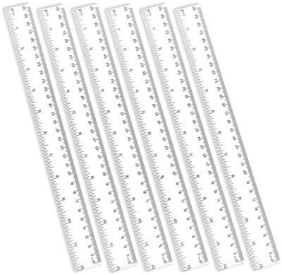 Liniaal 30 cm - transparant plastic - flexibele precisie liniaal - ideaal voor school en kantoor - ShopVlot