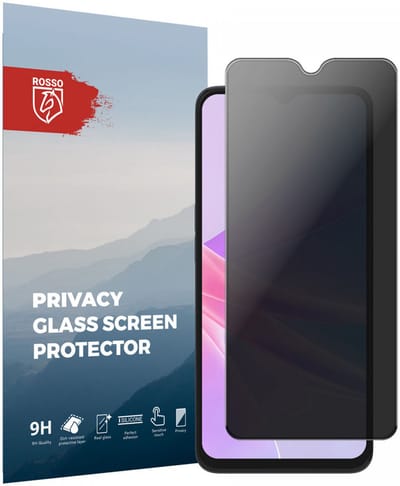 Rosso Privacy Screen Protector Geschikt voor de Oppo A58 5G / A78 5G - 9H Gehard Glas - Case Friendly Tempered Glass - Eenvoudige Installatie