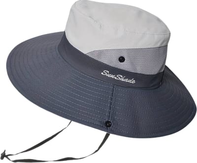 Livano Zonnehoed - Reishoed - UV Beschermende Hoed - Bucket Hat - Festival - Pet - Hoedje Voor Dames & Heren - Hoofdbescherming - Lichtgrijs