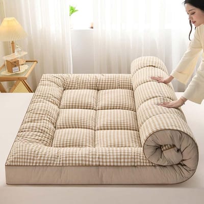 Opvouwbare Futonmatras - Slaapkussen Gasten - Comfortabel Slapen - Extra Dik Ontwerp - 120 x 200 cm - Koffie