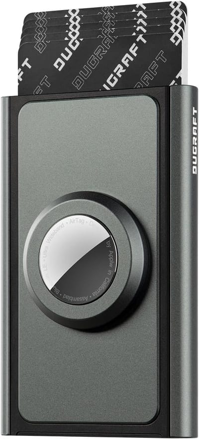 Minimalistische RFID-blokkerende creditcardhouder met pop-up functie voor 5-8 kaarten - Ruimte Grijs