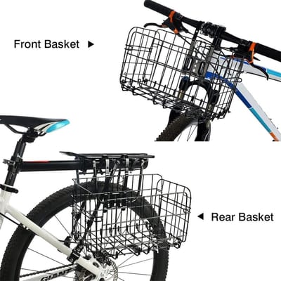Opvouwbare fietsmand met roestvrij stalen constructie - ideaal voor vouw- en mountainbikes
