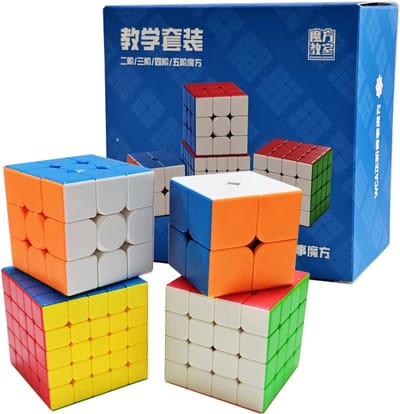 Puzzel Kubus Set - Magische Puzzel - Intelligentie Training - Verschillende Groottes - 13x6x0.1 cm - Stickerloos