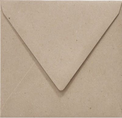 Papicolor Envelop Formaat 160 X 160 Mm Kleur 6 stuks Kraft bruin