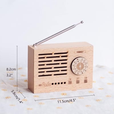 Houten Muziekdoos - Decoratief Geschenk - Elke Gelegenheid - Klassiek Uurwerk - 11.5x3.8x8.2cm - Houtkleur