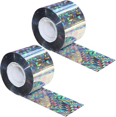 Birds afschrikband - 2 rollen vogelwering, bescherming tegen duiven, ideaal voor balkons, tuinen en planten, 80 m x 4.8 cm