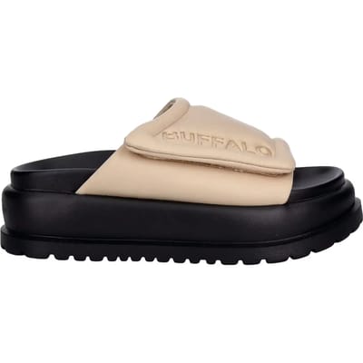 Vegan Nylon Hoge Hakschoenen Buffalo Palma Velcro