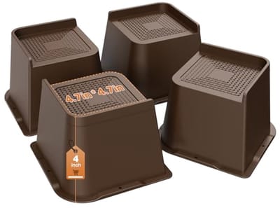 Meubelverhogingen 4 stuks L-vormig design 10,2 cm voor bank bureau tafel stoelverhoger
