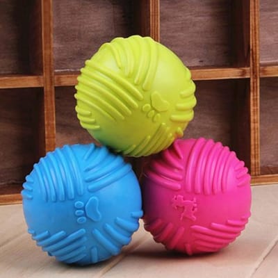 Hond Katten Spelen Rubberen Bal Puppy Gooi Teaser Spelen Apporteren Kauwbijtspeelgoed One Size