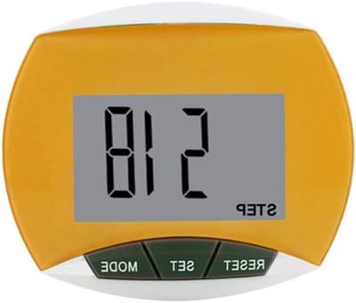Stappenteller Digitaal - Calorieënteller Monitor - Dagelijkse Activiteit - 3D Tri-Assige Sensor - Compact Design - Geel