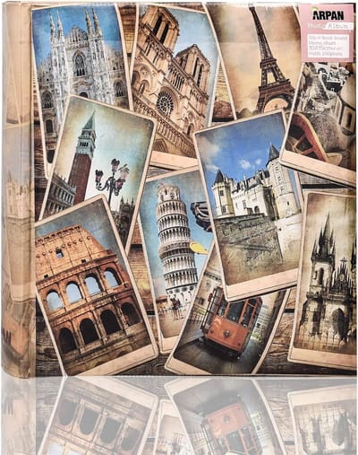 Vintage Collage Fotoalbum voor 200 Foto's - 10 x 15 cm - Meerkleurig