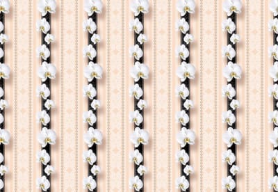 Fotobehang Flowers Floral Pattern | XL - 208cm x 146cm | 130g/m2 Vlies