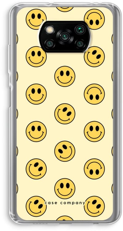 Case Company® - Hoesje geschikt voor Poco X3 Pro hoesje - Smiley N°2 - Soft Cover Telefoonhoesje - Bescherming aan alle Kanten en Schermrand